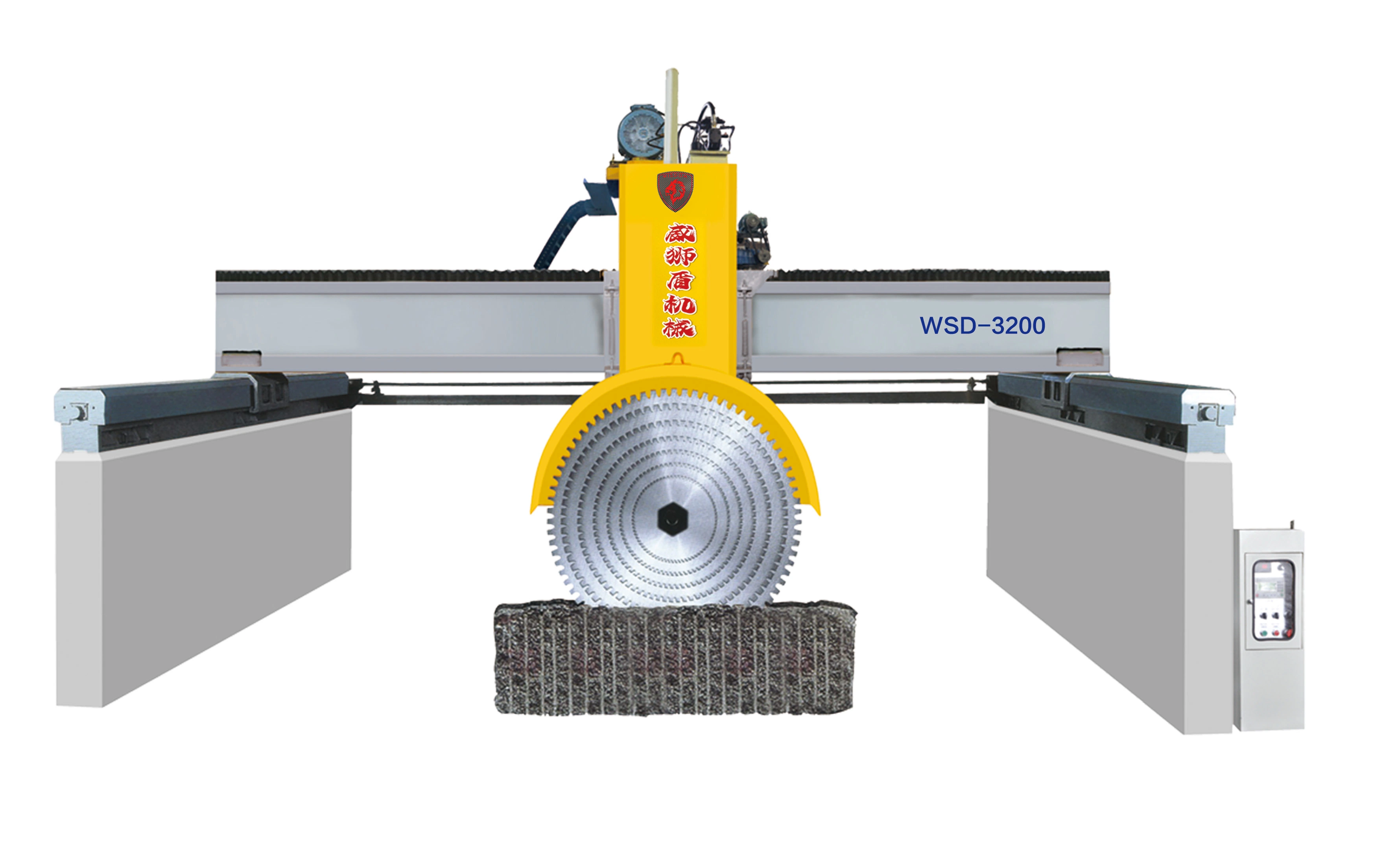 A Sabedoria de máquinas de Pedra Wsd3200 Bloco Multi-Blade automático bloco de mármore granito de corte da máquina de corte com sistema de elevação hidráulica