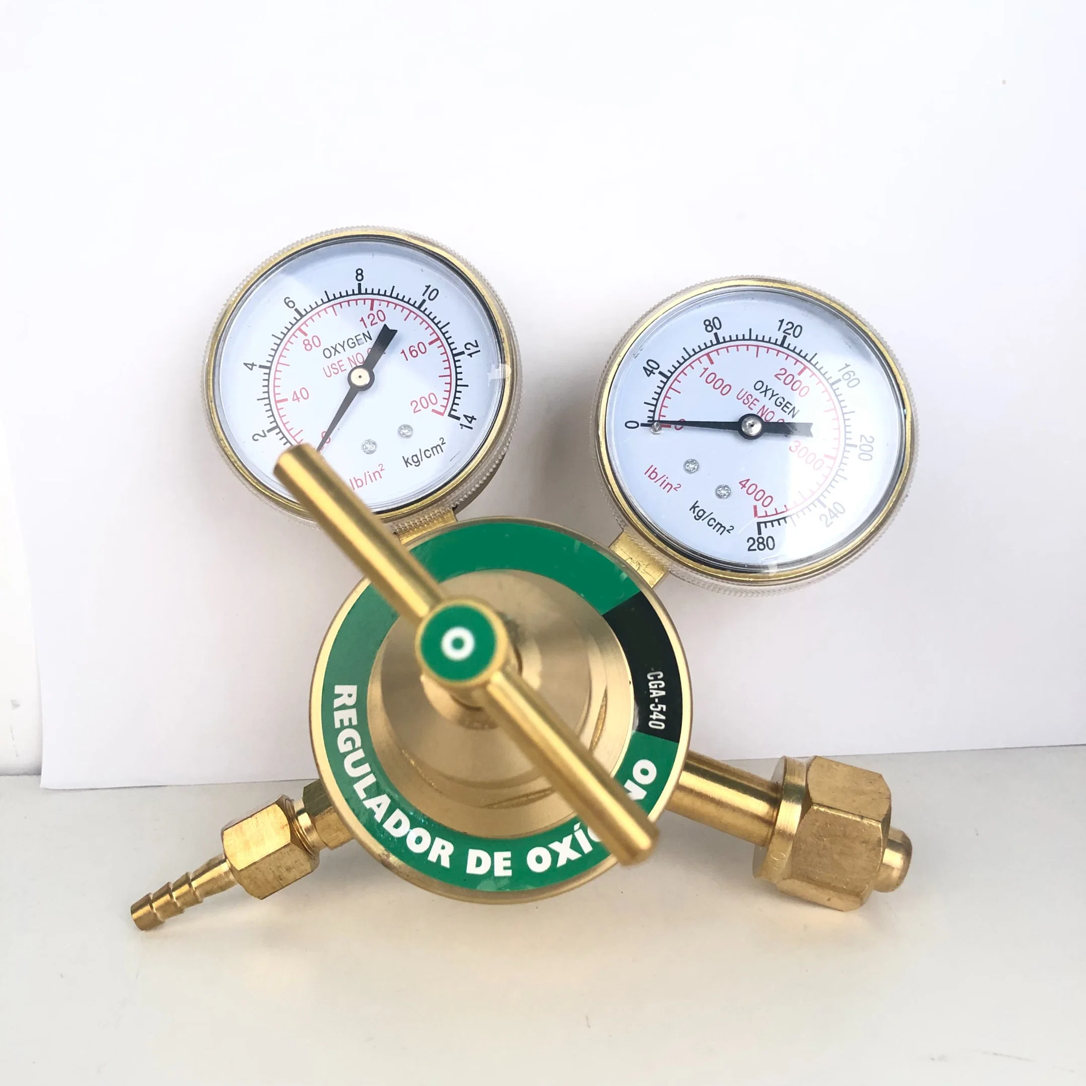 Delivery Rate: 5-125 Psi - Cga-540 Heavy Duty Full Brass Oxygen Gas Pressure Regulator