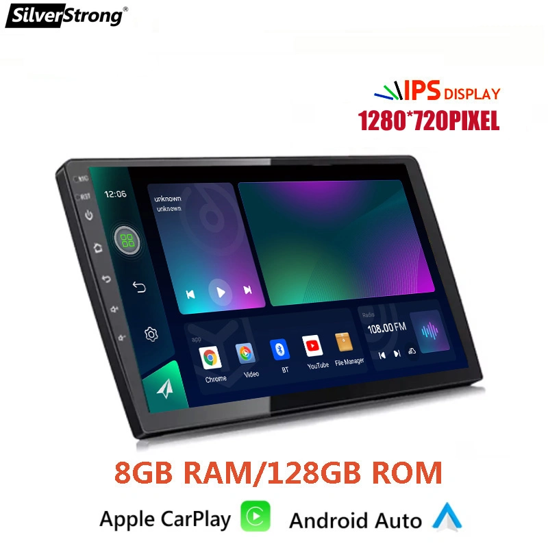 Silverstrong 9 дюйма 1280*720p Android 11 8+128ГБ универсальный автомобиль с GPS Bluetooth WiFi LTE Car плеер Carplay Android авто