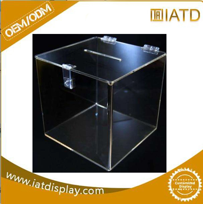 Antitheft Clear Plastic Acrylic Display Display Box for Watch/Jewelry/Ring