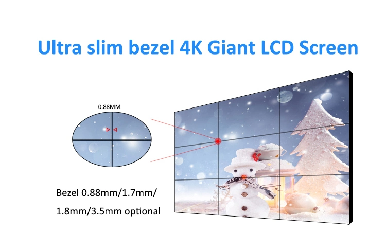 شاشة عرض قابلة للوصل بحجم 55 بوصة 2×2 3×3 بدقة 4K وحدة تحكم في الفيديو الداخلي تحميل إعلان العرضالإعلانات المشغلات الإعلانات شاشة LCD مقسّم 1 مشتري