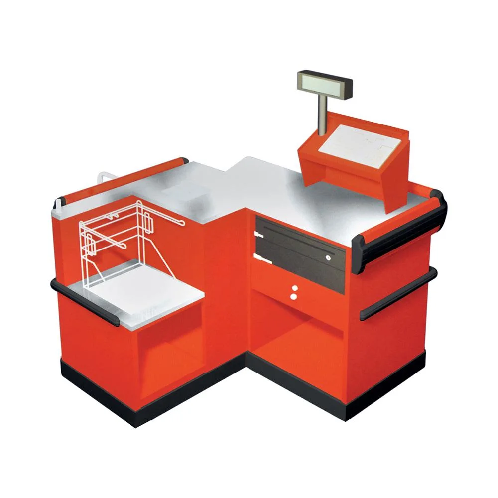 Grocery Store Double Side Checkout Counter for Carrefour Cash Checking