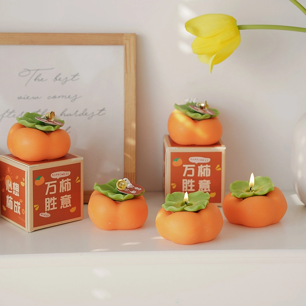 Simulation Persimmon Aroma Kerze DIY kreative Dekoration Hochzeit Obst Modellierung