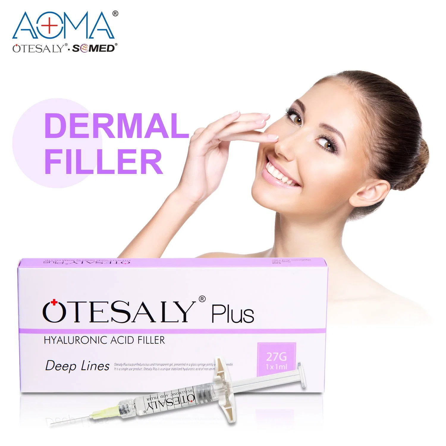 Long Lasting Otesaly Plus 1ml Deep Lines for Lips Cheek Enhancement Fine Lines Filler Cross Linked Dermal Filler