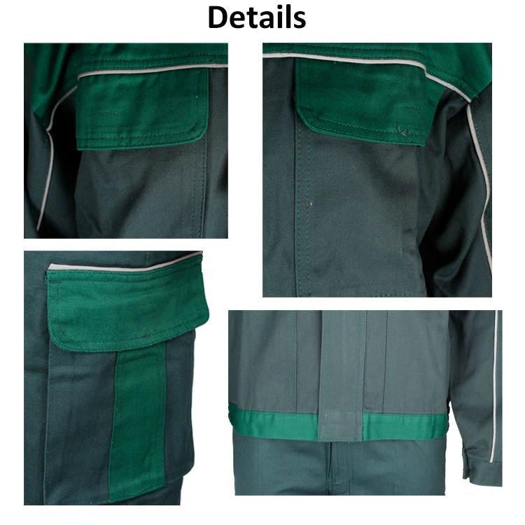 240GSM Algodón Protección del cuerpo Ropa de trabajo Ropa de trabajo Conjunto de uniforme de trabajo para hombres