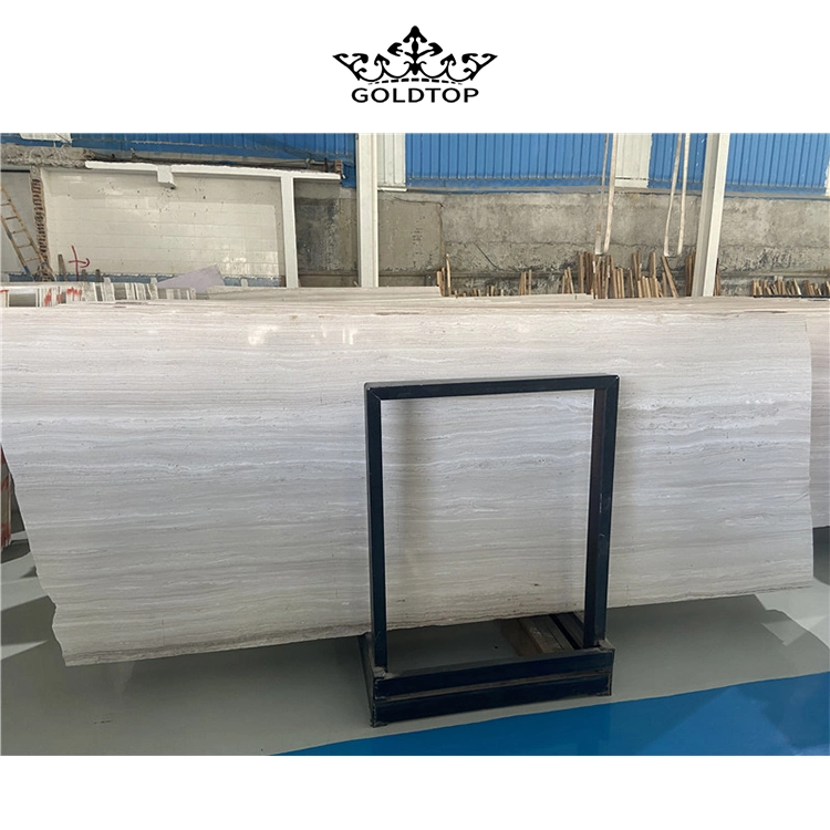 Available Polished Natural Marble Stone Chinese White Serpeggiante Wooden Marble for Floor and Wall