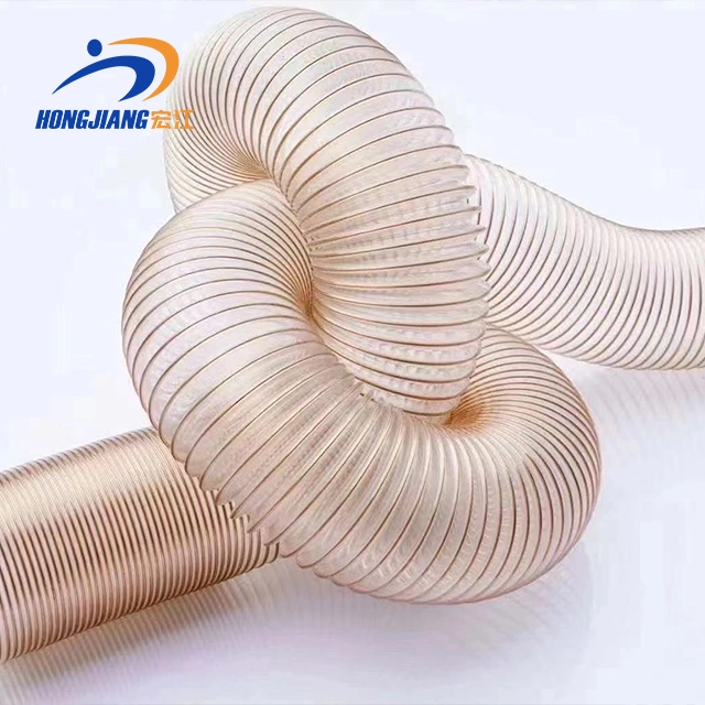 50 63 65mm 75 100 102 110 125 150 200 300 400 500 600mm Copper Steel Wire Spiral Polyurethane Air Dust PU Air Ducting Hose Pipe