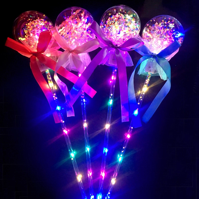 Flashing Stick Ball Flashing Handles Plastic Glowing Magic Wand LED Flashing Fairy Stick Toy