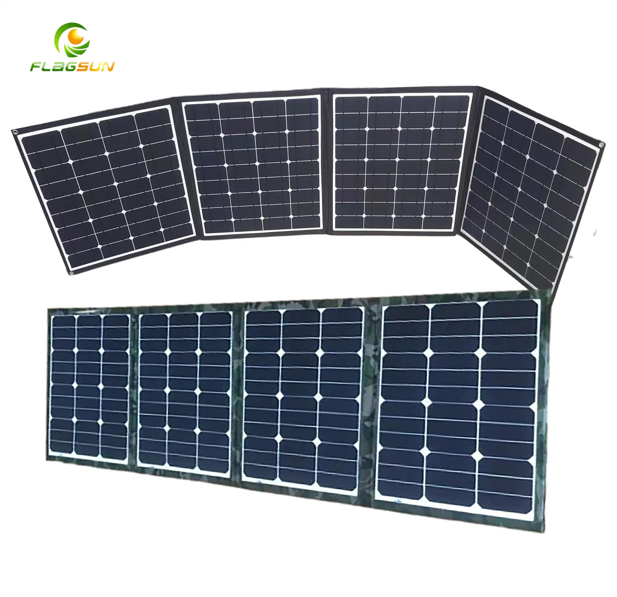 Portable 200W Folding Solar Panel Solar Blanket for Caravan Power Charging