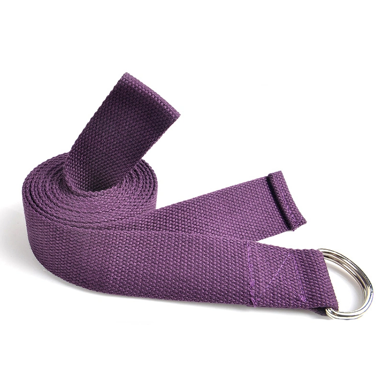 Yugland Safe Adjustable D-Ring Buckle Fabric Exercise Adjustable Safely Yoga Straps Belt Multi-Color Cotton Yoga Strap Stretch Strap with D Ring Customized Logo