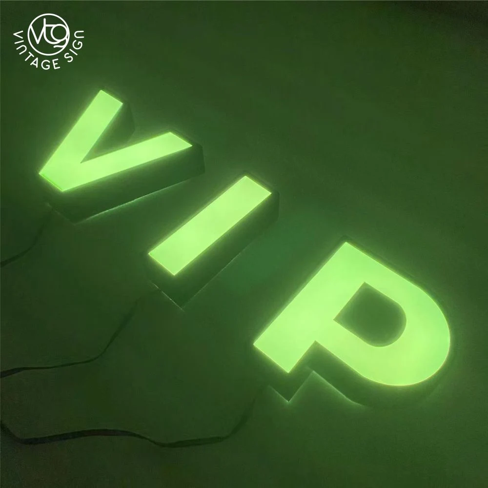 Las letras en 3D para publicidad al aire libre Carta de LED de señal frontal