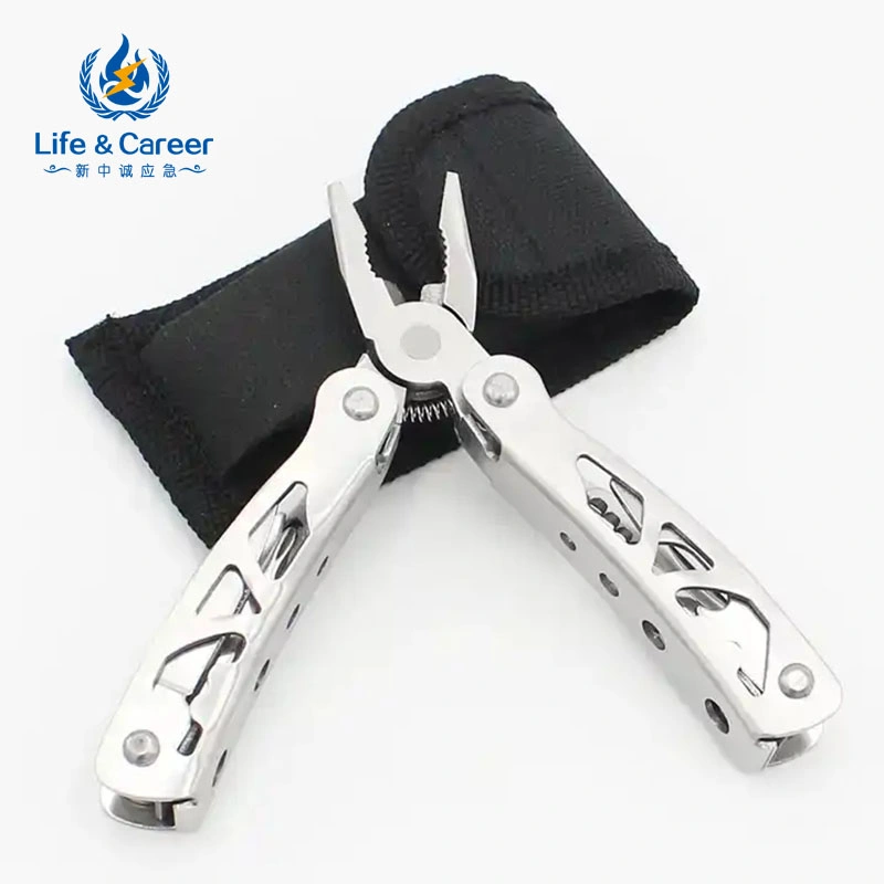 16-en-1 plegable de acero inoxidable pinza multifunción EDC Multitool alicates con bolsa para acampar al aire libre