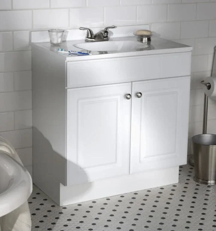 Prima Solid Wood Good Quality Bathroom Vanity with White Sintered Stone Top