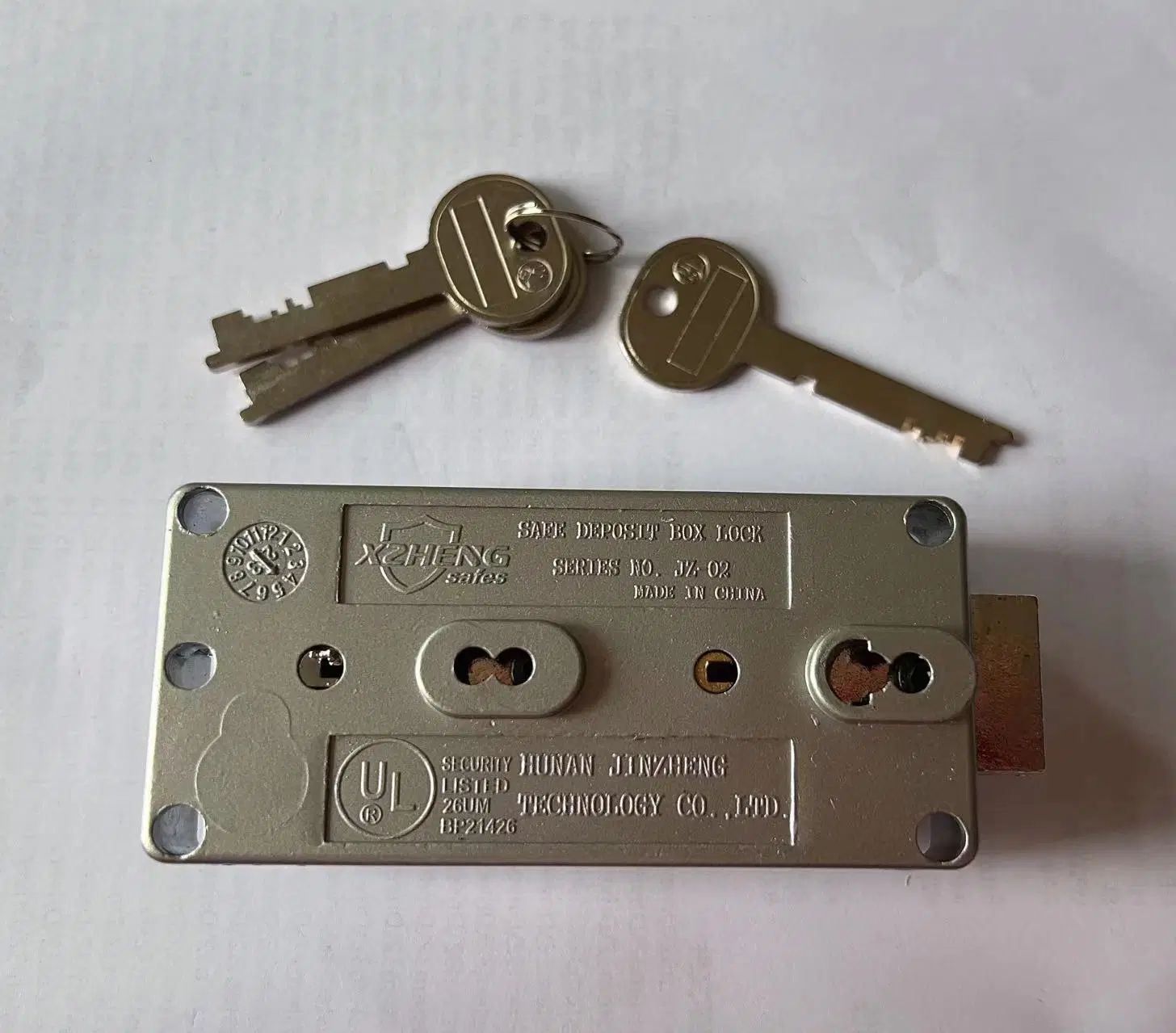 Jz-02 Dual Key Lock for Safe Deposit Box Security Lock with Guard Key and Client Key