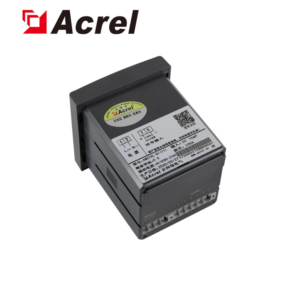 Acrel Amc72L-Di/M LCD programmierbarer Shunt-Eingang DC-Solarameter mit Analog 4-20mA