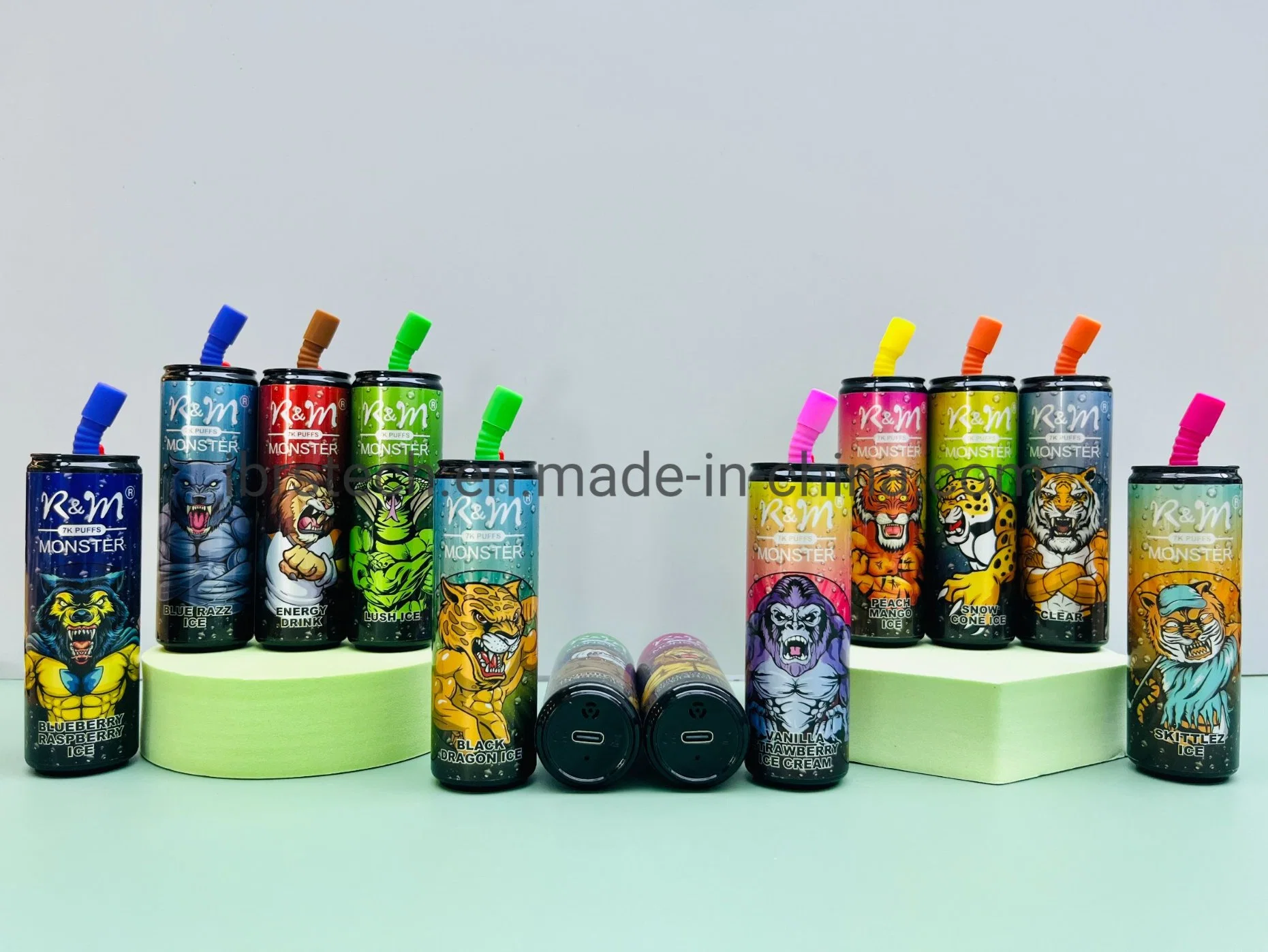 Cola CAN forme Vape Puff mesh bobine cigarette électronique jetable R&amp;M Monster 7000 Puffs Vape