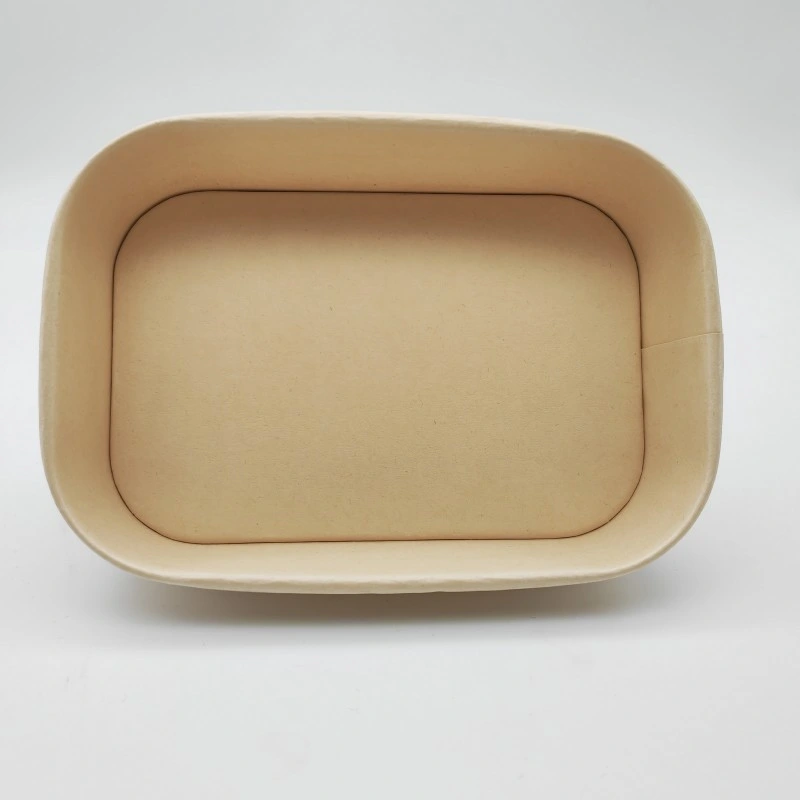 1000ml Rectangular Paper Box Disposable Kraft Paper Bowl