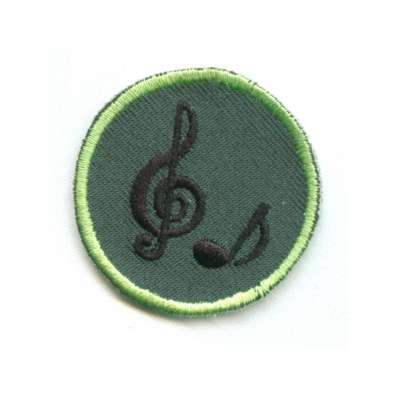 Simple Round Custom Design Logo Embroidery Patch for Garment (FTPT2305A)