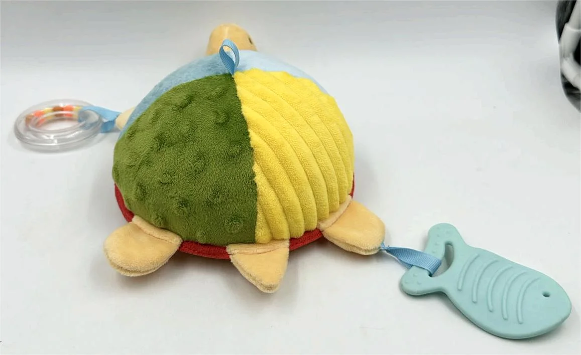 Juguetes para bebés juguetes Tortuga de peluche sonajero sonajero de pegamento de dientes espejo Funhouse