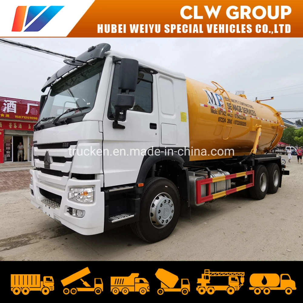 HOWO Dongfeng Isuzu 6-20cbm Vacuum Sewage Suction Truck Septic Tank Sewer Cleaning Sludge Tank Fecal Waste Water Suction High Pressure Jetting Truck