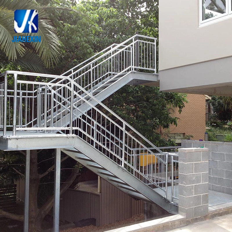 Qingdao Manufacturer Prefabricated Galvanized Steel Stringer Metal Steel Stairs