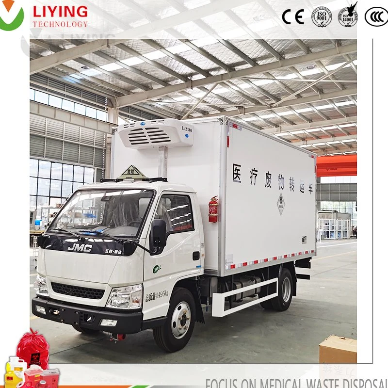 Professional Hospital Medical Infectious Rubbish Transfer Vehicle Shipping Truck with Refrigeration Function