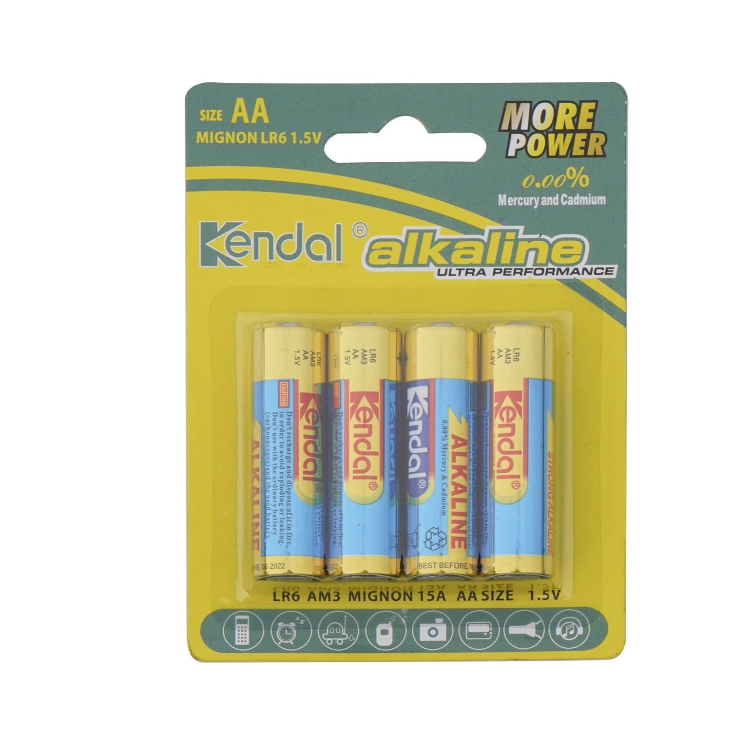 AA Lr6 Am4 1.5V Kendal Alkaline Dry Battery Thermometer Battery