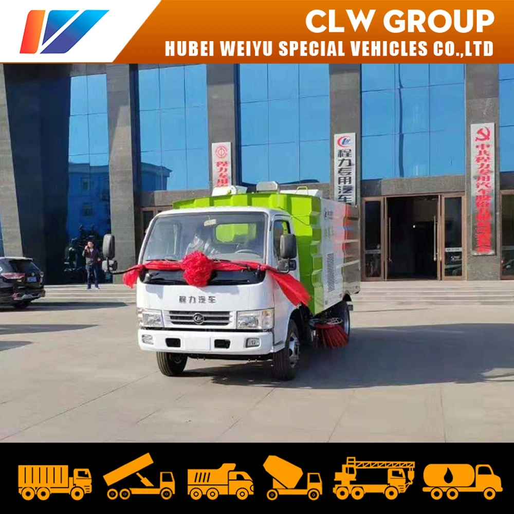 5cbm Dongfeng Diesel Road Sweeper Euro 4 Auto mit vier Besen