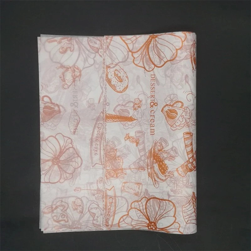 OEM Printing Greaseproof Avenized Paper Food Wrapper Sandwich Burger Wrapping Paper