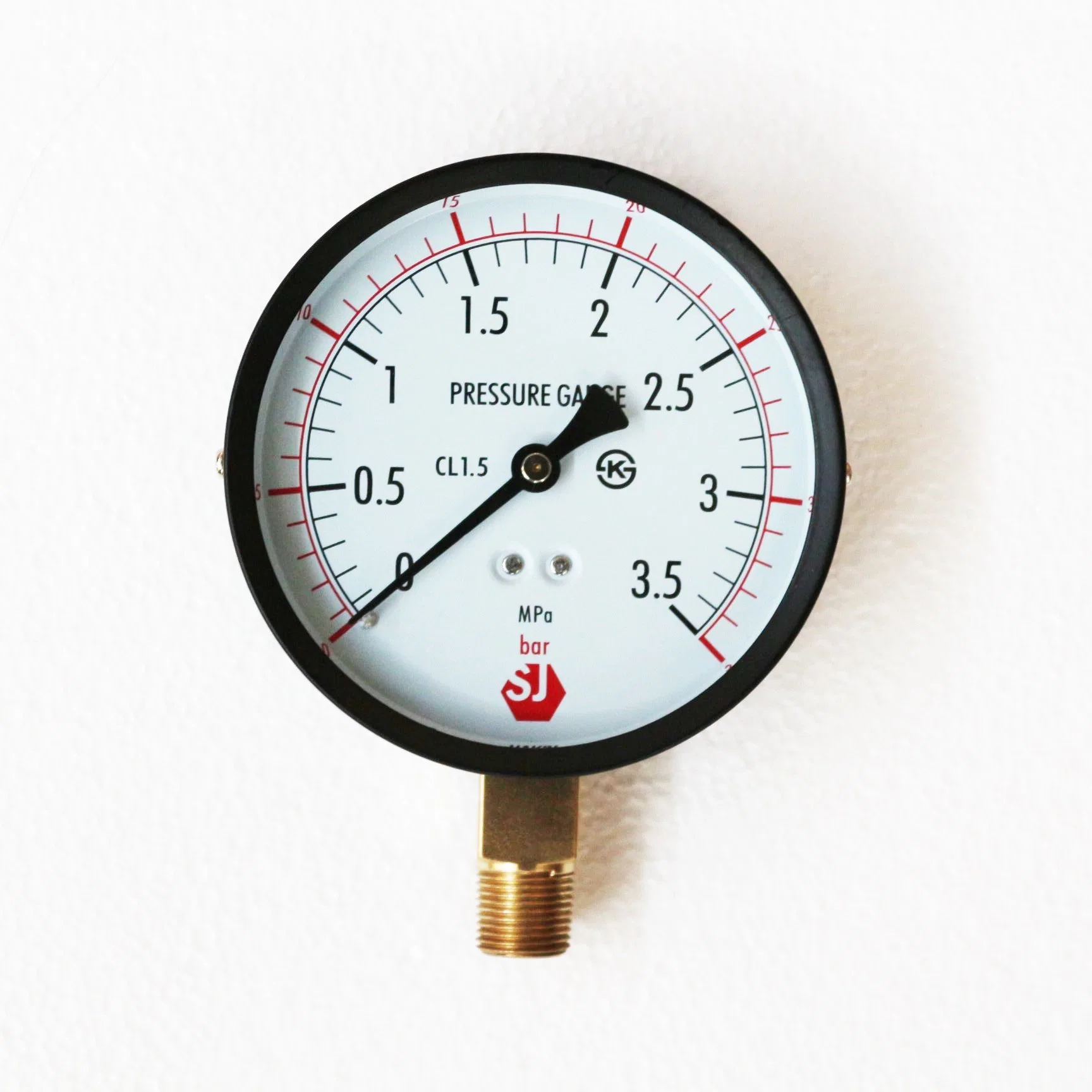 Pressure Gauge for Co Carbon Monoxide with Bottom Lower Mount Radial Connected for Gas Regulator / Pipes / Pumps Vacuum Equipment