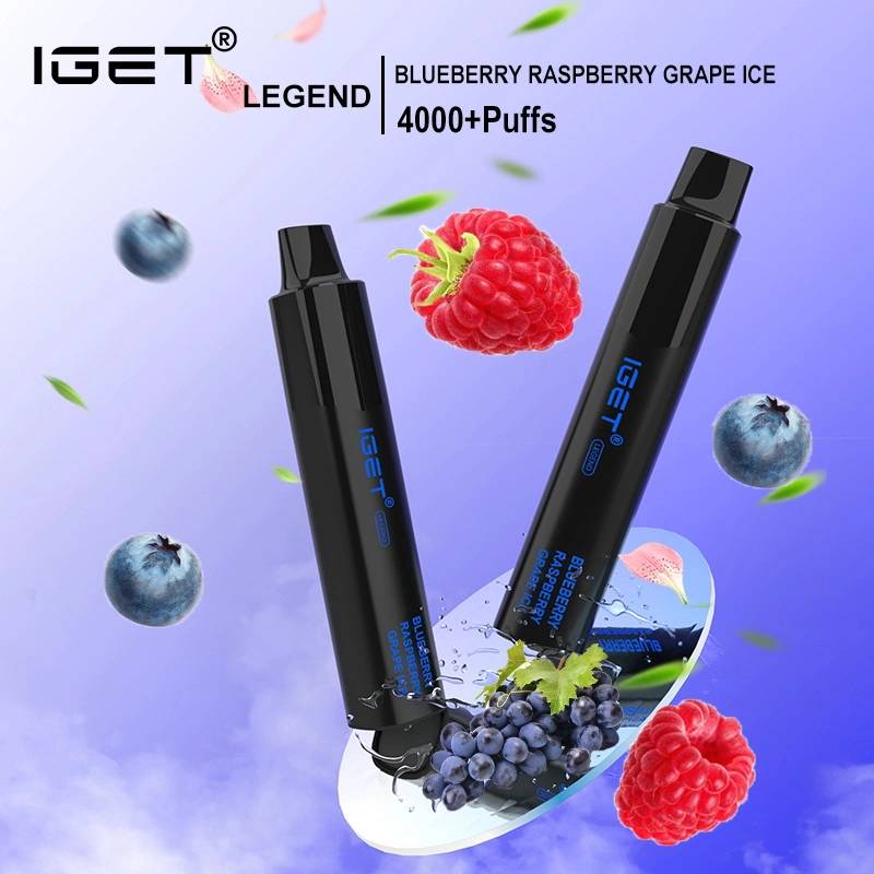 12mL capacidad de la leyenda de la Iget 4000 Puffs vape VAPE desechable con 1350mAh batería