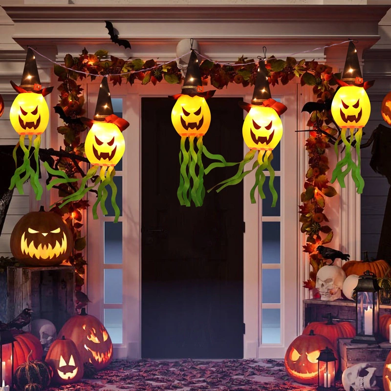 Halloween Outdoor водонепроницаемые цветные фонари Pumpkin LED Curtain Lanterns