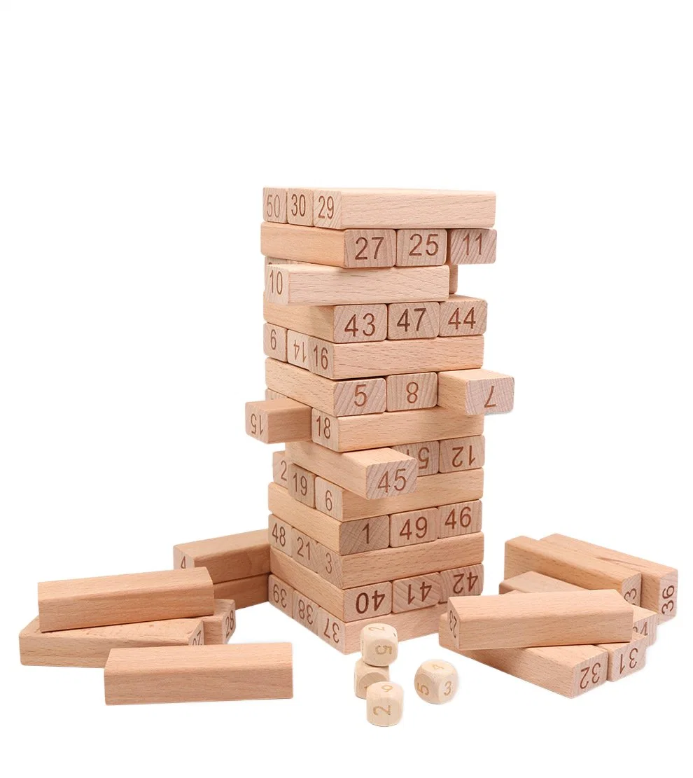 Intellectual & Educational Wooden Stacking Game Toppling Blocks