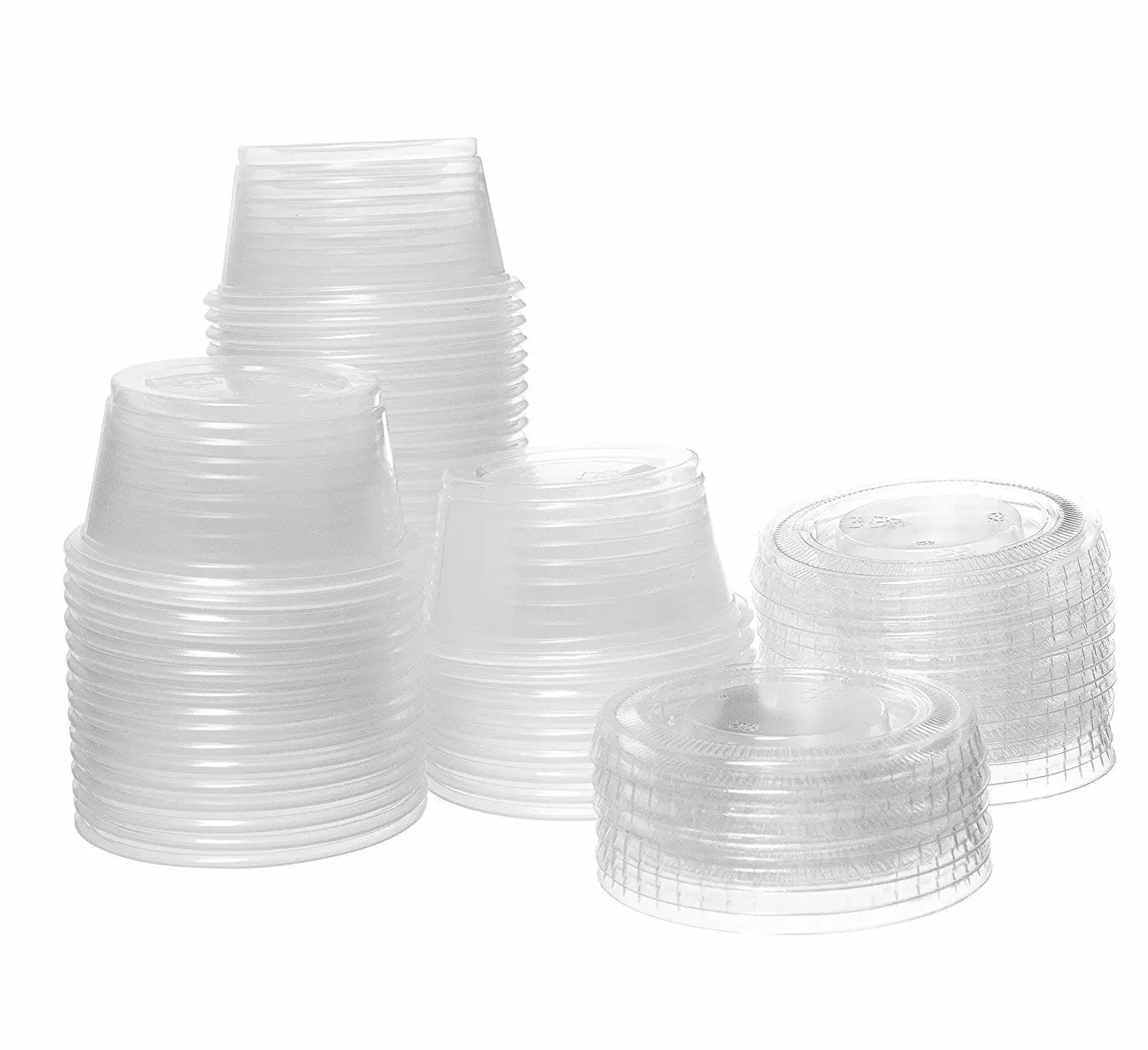 Disposable Plastic Condiment 2oz Portion Cup with Lid