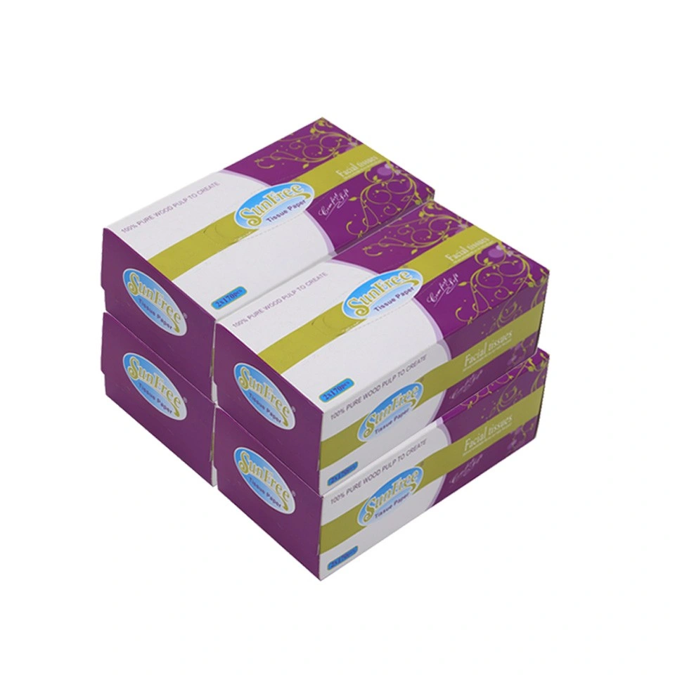 100% Virgin Pulp Material Ultra Soft Custom Daily Use Box Facial Tissue Paper 2 & 3 Ply