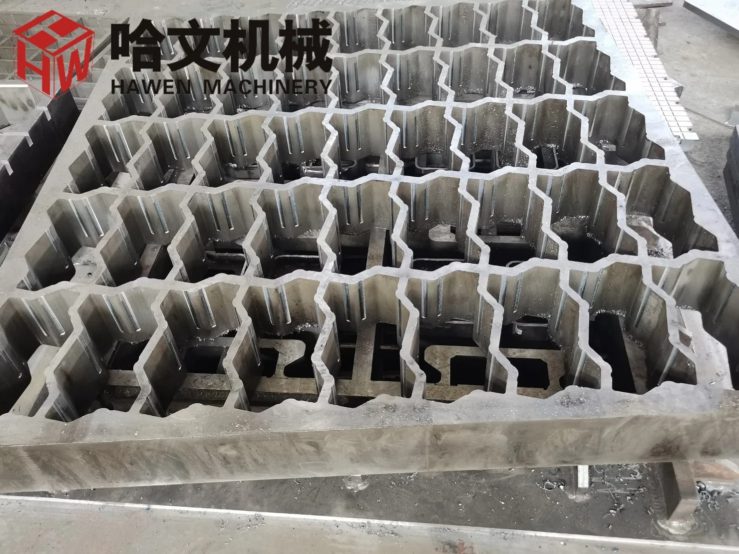 Molde de bloque de ladrillo de interbloqueo de pavimentadora para máquinas de fabricación de bloques de concreto