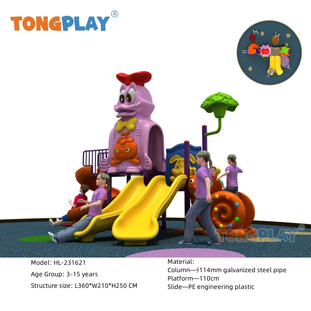 Tongplay Lustige Outdoor-oder Indoor-Folie Kunststoff-Befestigung Kids Park Kindergarten Diashow Vorlage Sicherheit Spiel