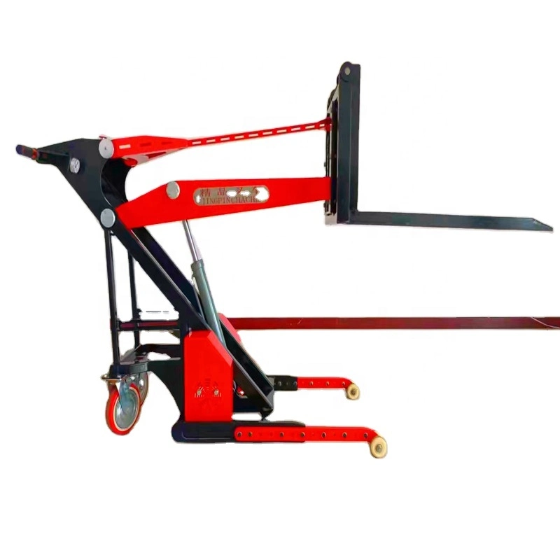 Hydraulic Hand Lift Pallet Forklift 0.5 Ton Semi Manual Stacker