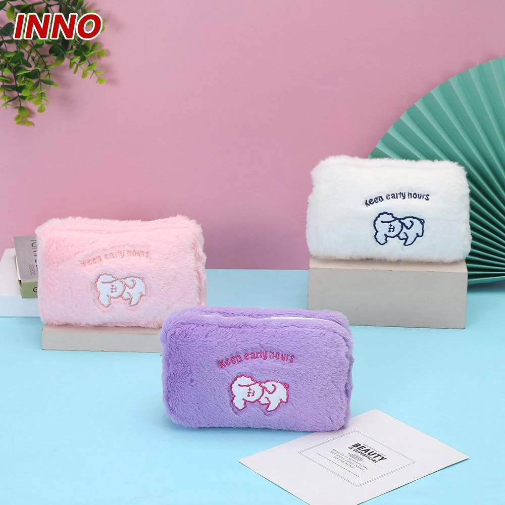 Wholesale/Supplier Inno Brand R047# Cute Plush Pencil Case Large-Capacity Student Stationery Storage Bag Eco-Friendly