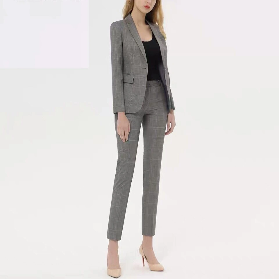 Low Price Wool Notch Lapel Custom for Lady Bespoke Mtm Women Suit