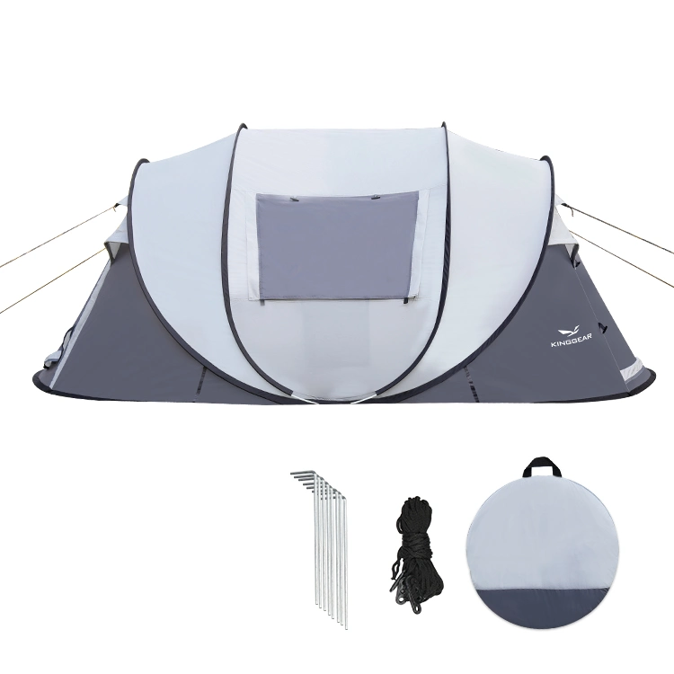 Automatic Camping Tent 3-4 Person Family Tent Instant Set up Portable Backpacking Tent