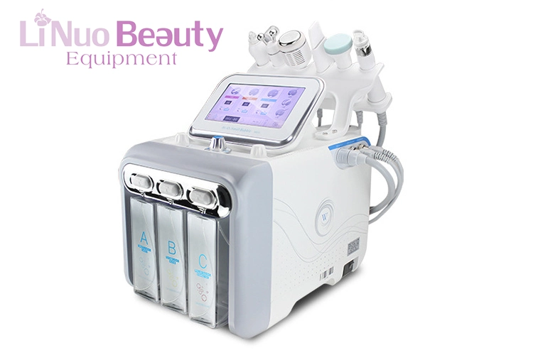 H2O2 Hydrafacial Oxigénio Microdermabrasion máquina portátil da Máquina 6 em 1