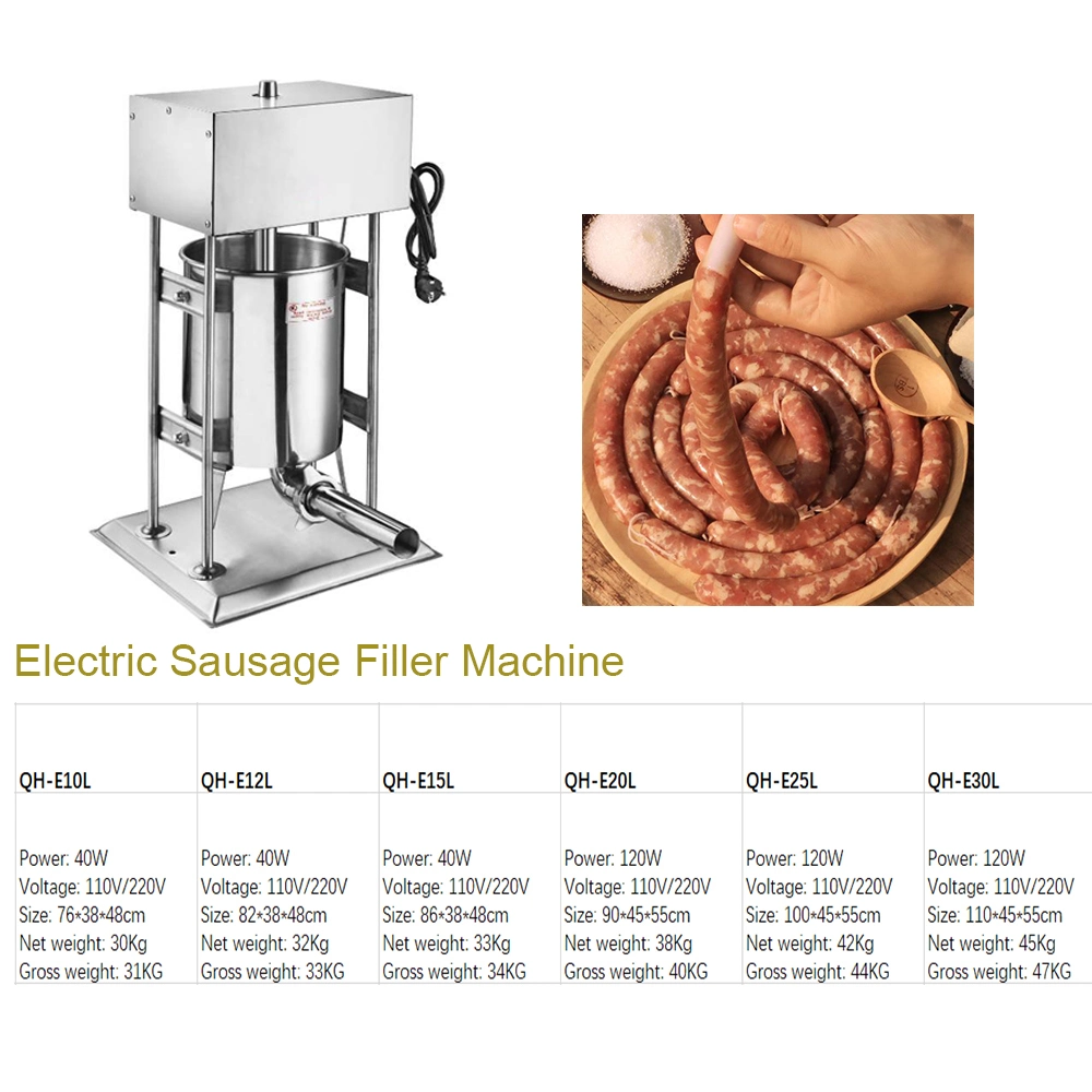 Electric 15L máquina rellenadora de salchicha salchicha vertical que hace la máquina electrodomésticos de cocina de 10L 12L 15L 20L 25L