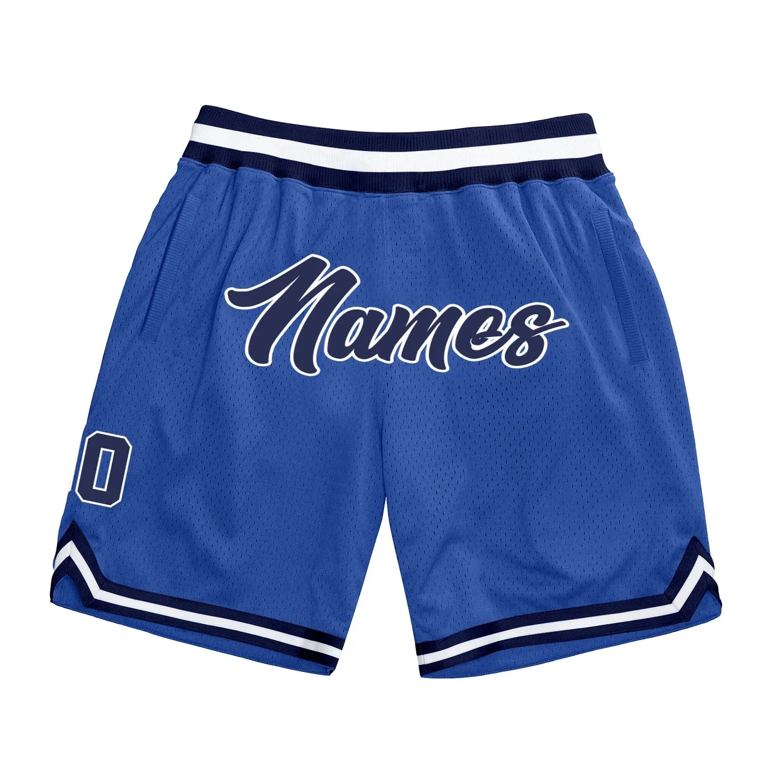 Custom Wholesale Blue Basketball Sport Shorts Fans Quick Dry Retro Mesh Embroidered Fans Custom Print Trunks Workout Gym Athletic Casual Short