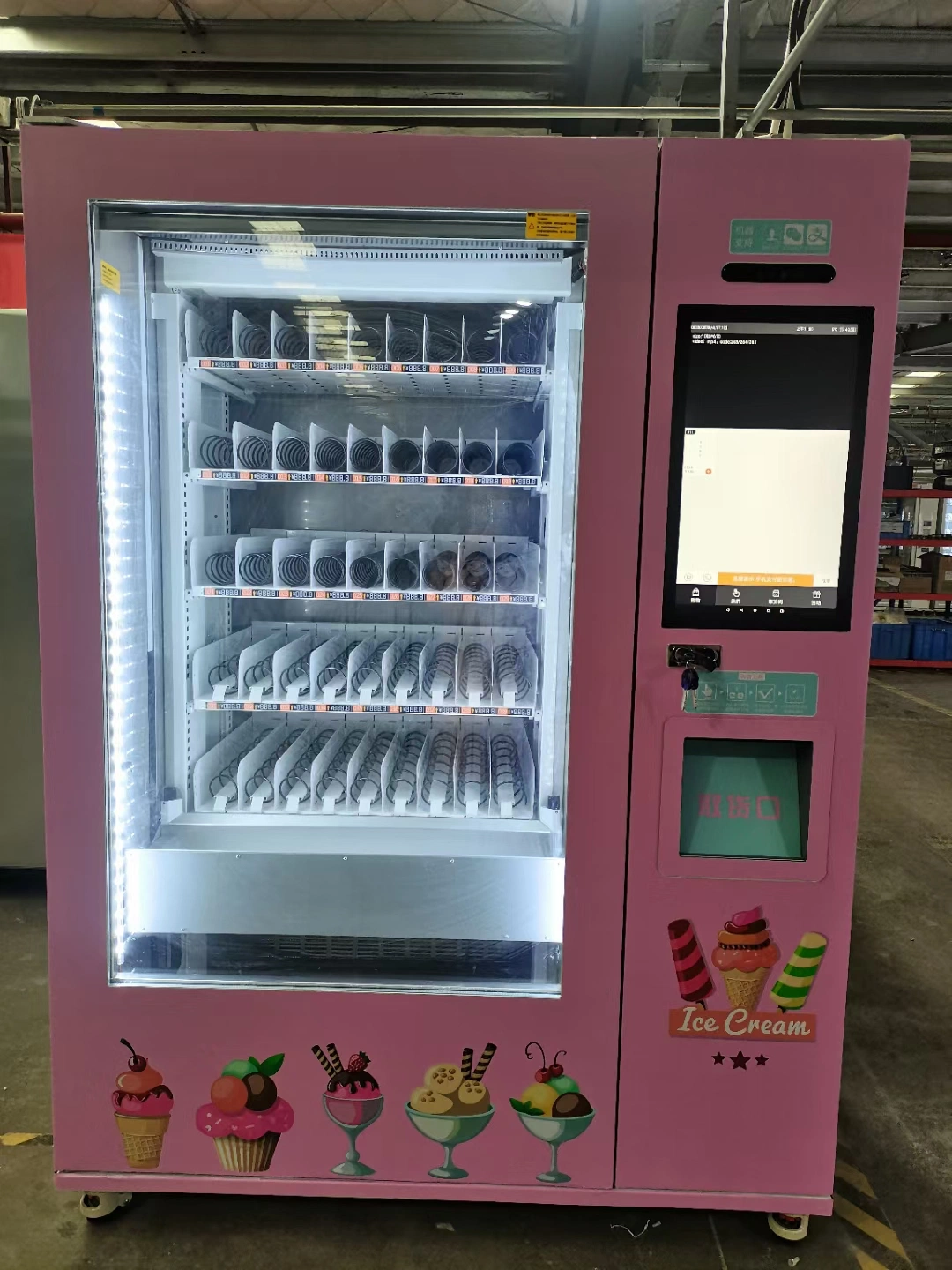 Xy Ice Cream Frozen Food Vending Machine with 21.5 Inch Touch Screen