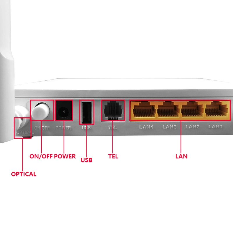 Alta qualidade HG8145X6 4GE 1tel USB de 1 portas 4 unidade de rede Gpon Xpon Epon Ont 5dBi WiFi para modem ao vivo