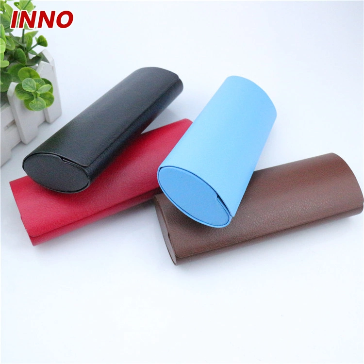 Inno-T187 Glasses Case Solid Colour PU Leather Hard Case for Eyewear Frame and Optical Frame Custom Colour and Logo, Eco-Friendly