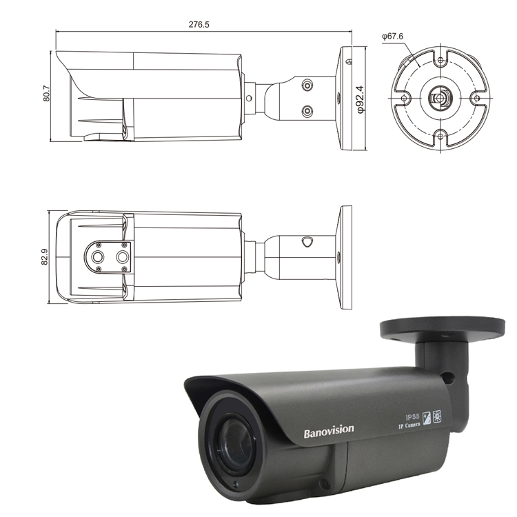 Caméra vidéo réseau IP étanche extérieure 3 MP CCTV