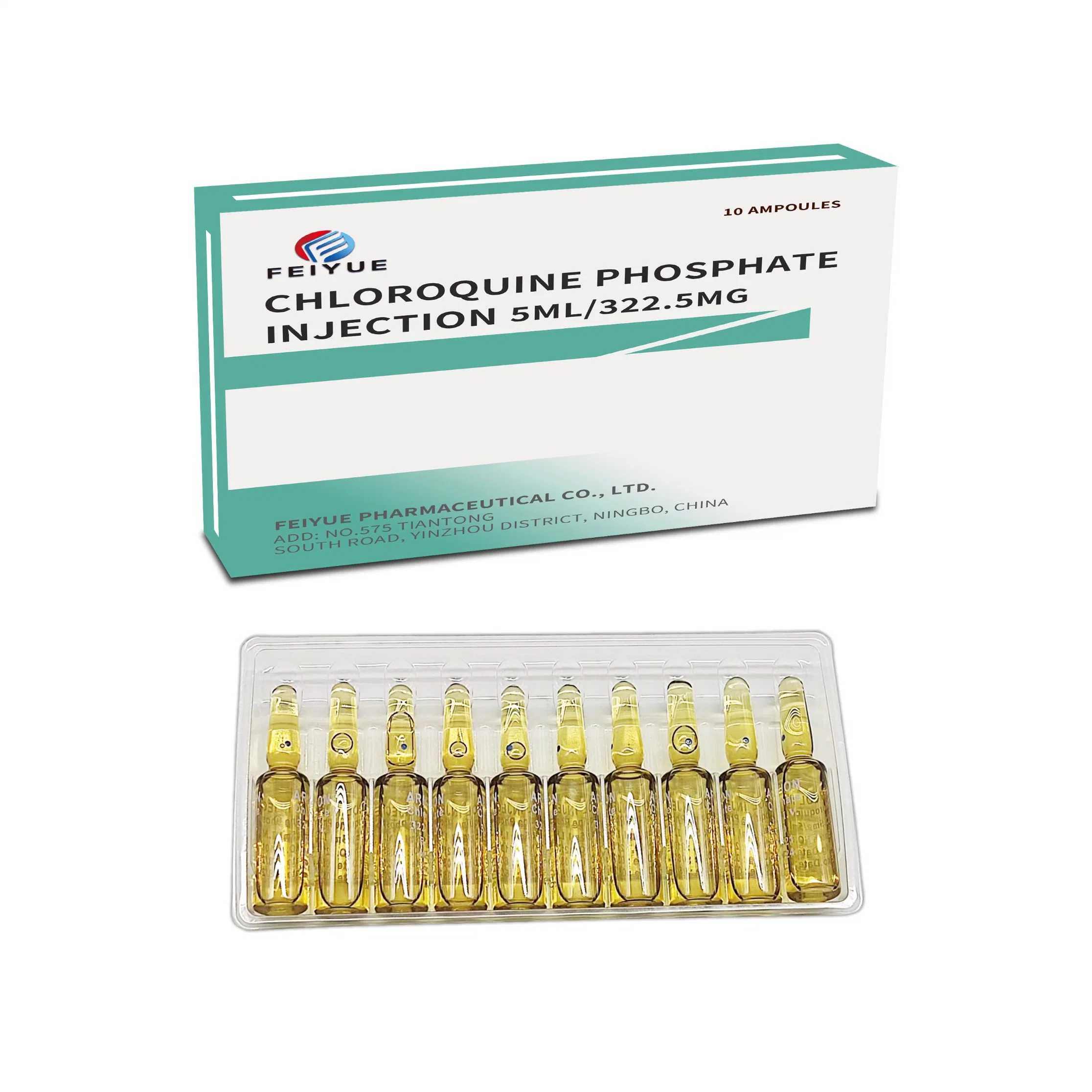 GMP de inyección de fosfato de cloroquina 5ml: 322.5mg