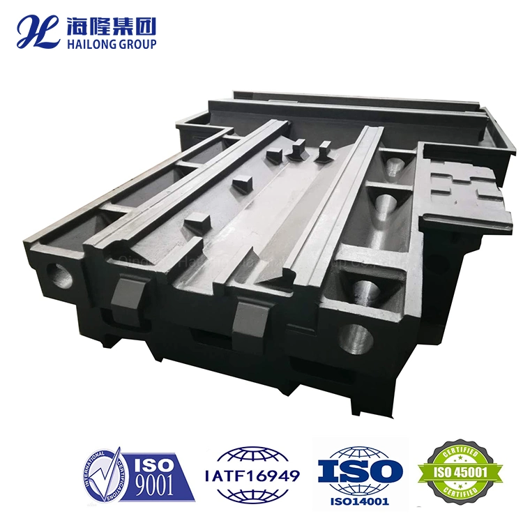 China Casting Ductile/Gray Iron Stand Foundation Plate CNC Drilling Machine Tool Casting Parts